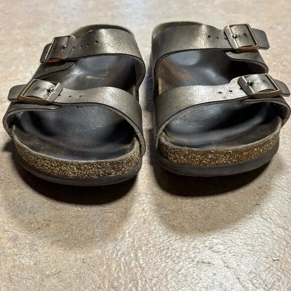 Birkenstock Sydney Slide Sandals Graceful Taupe Womens 39 US 8 Straps Cork - Picture 3 of 14